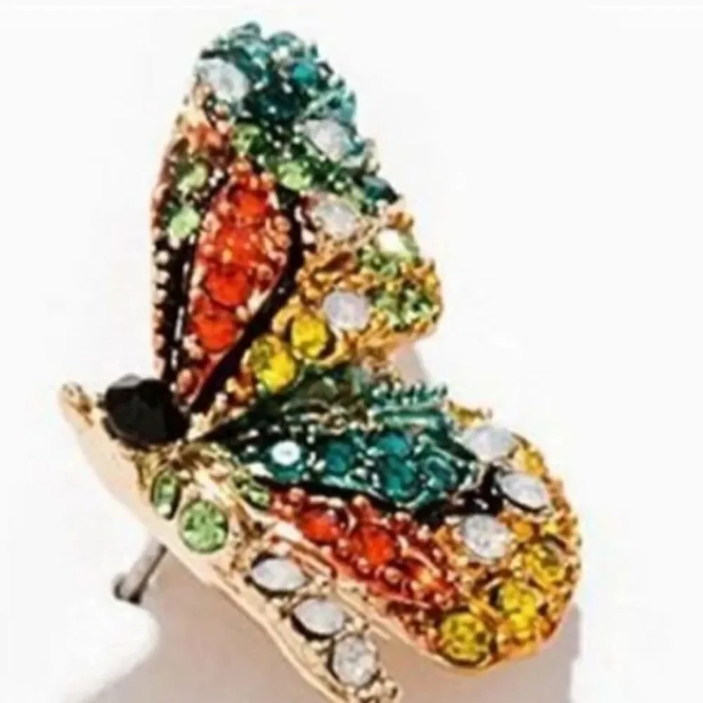 Butterfly multicolor stud Earrings Multi Color